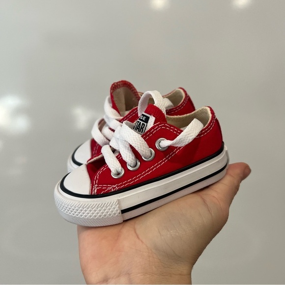 Converse Infant Low Top Sneakers Red - Picture 6 of 6